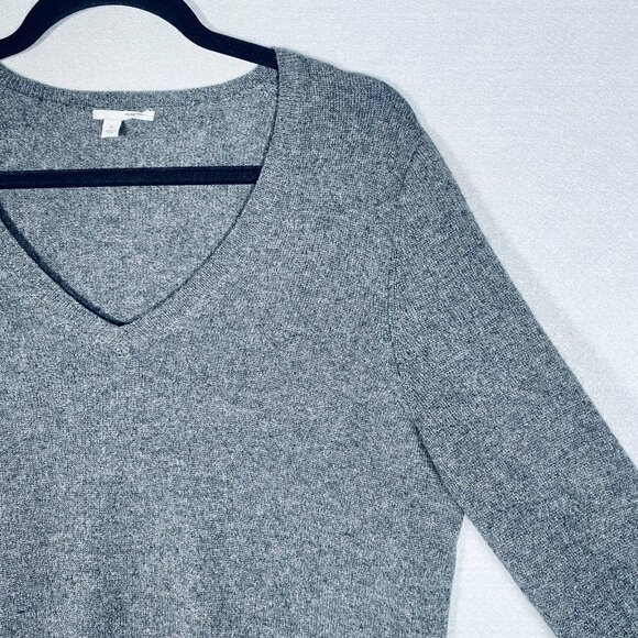 Halogen Cashmere Sweater Womens XL Gray Pullover Career Minimalist - Picture 3 of 11
